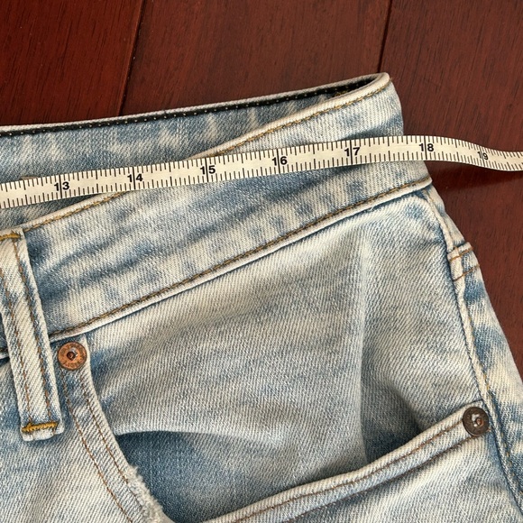 American Eagle Outfitters Lt Blue Distressed Athletic Skinny Jeans Air Flex AEO - Picture 5 of 11